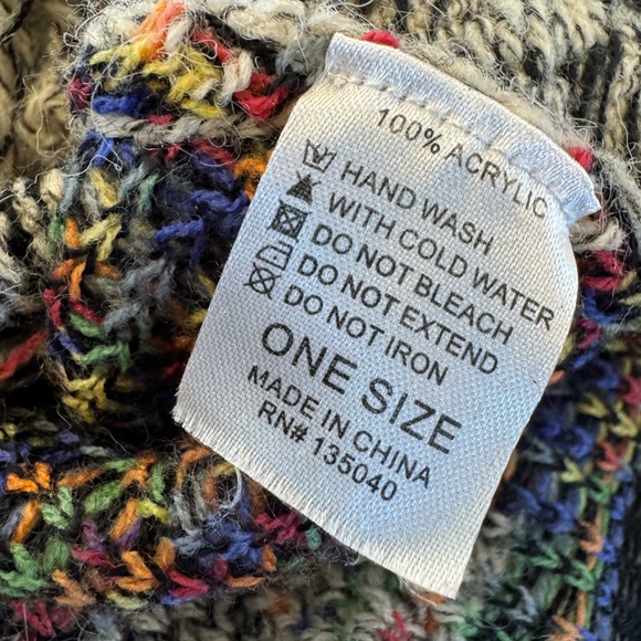 Kamana Southwest Fringe Poncho - Cream and Black - Picture 10 of 10